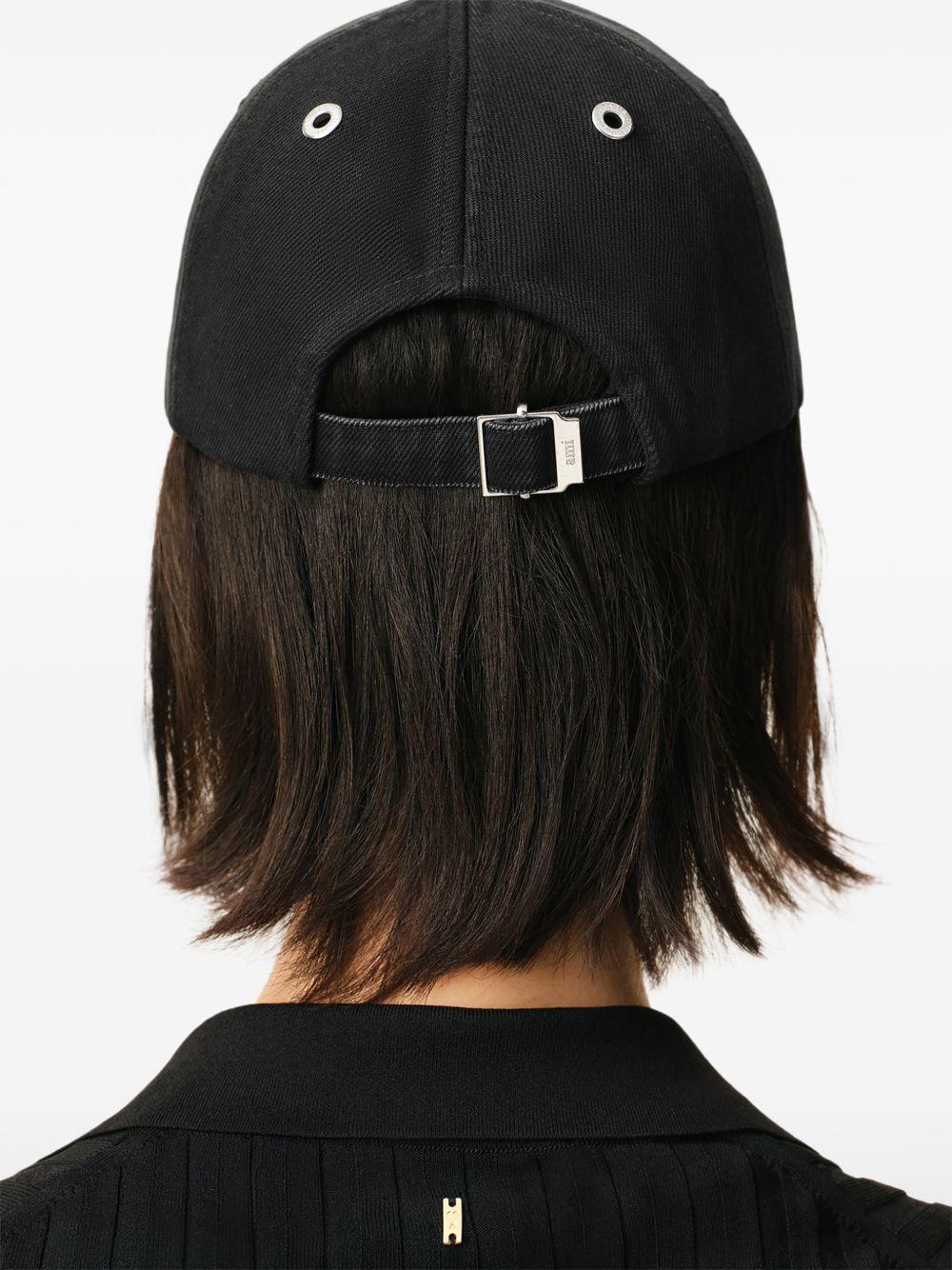 AMI Paris Ami de Cœur Logo Baseball Cap Black-5