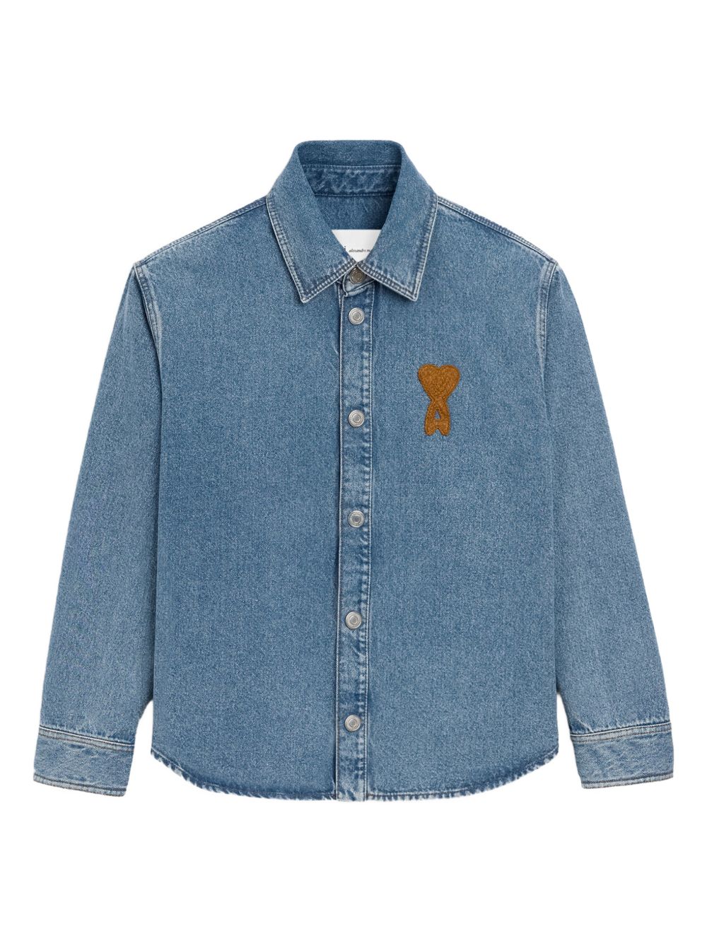 Ami Paris Ami de Coeur Denim Shirt Blue