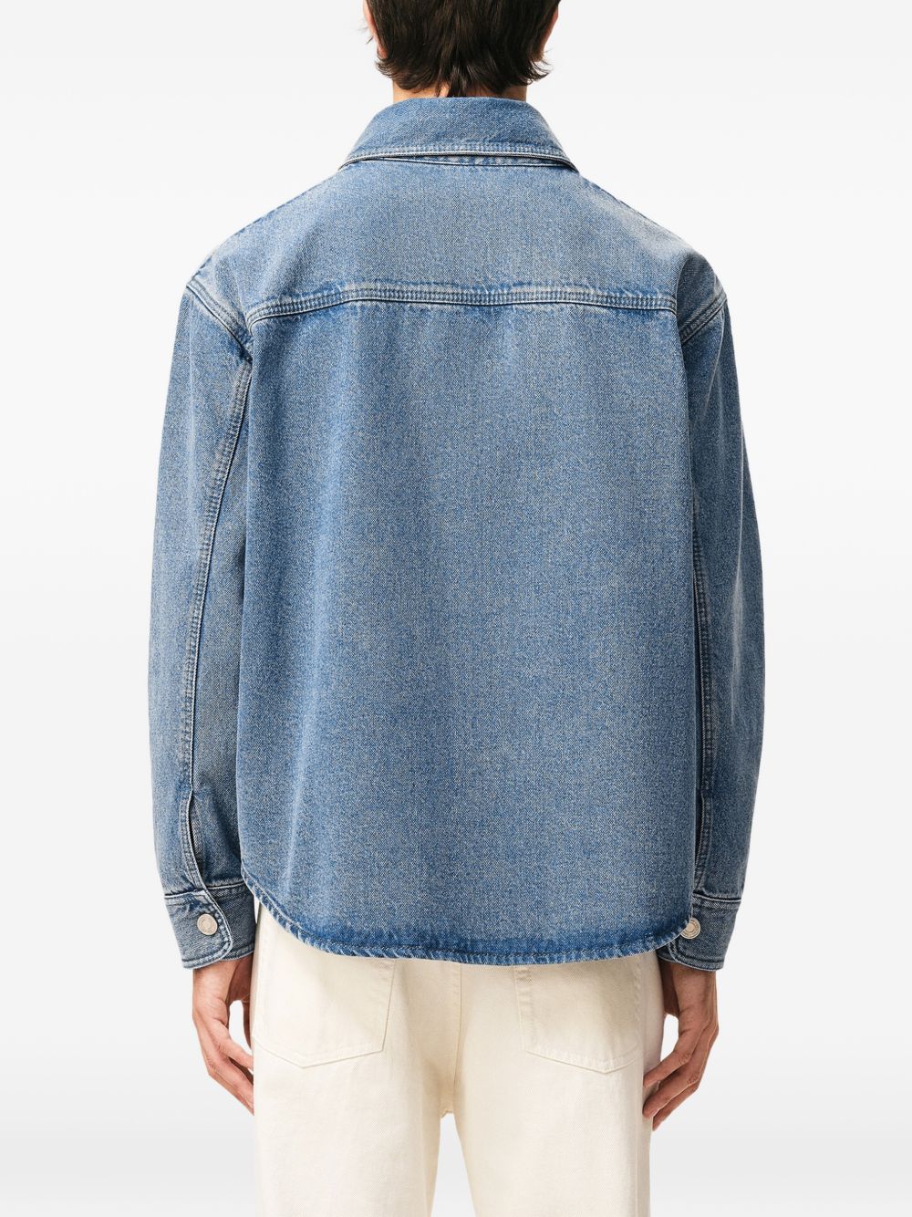 Ami Paris Ami de Coeur Denim Shirt Blue Shirts Ami Paris