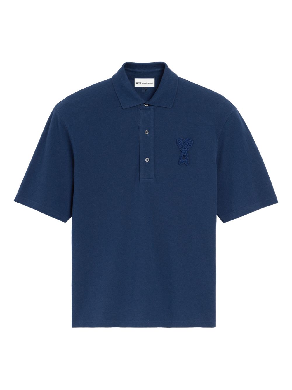 Ami Paris Ami De Coeur Polo Shirt Blue