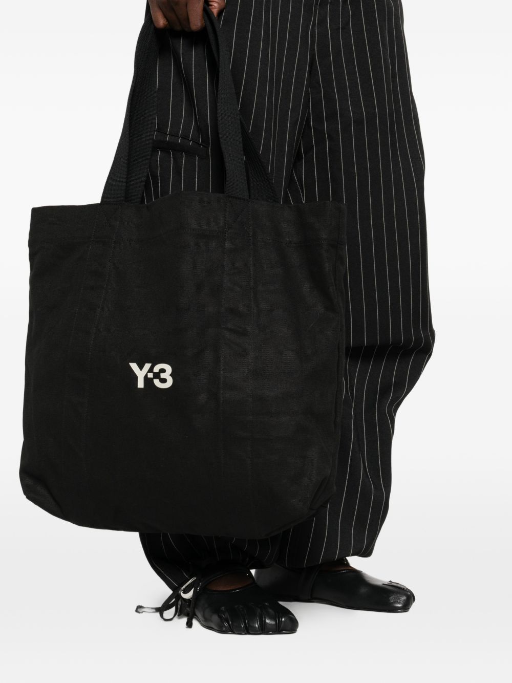 Y-3 Canvas Tote Bag Black Shopper Y-3