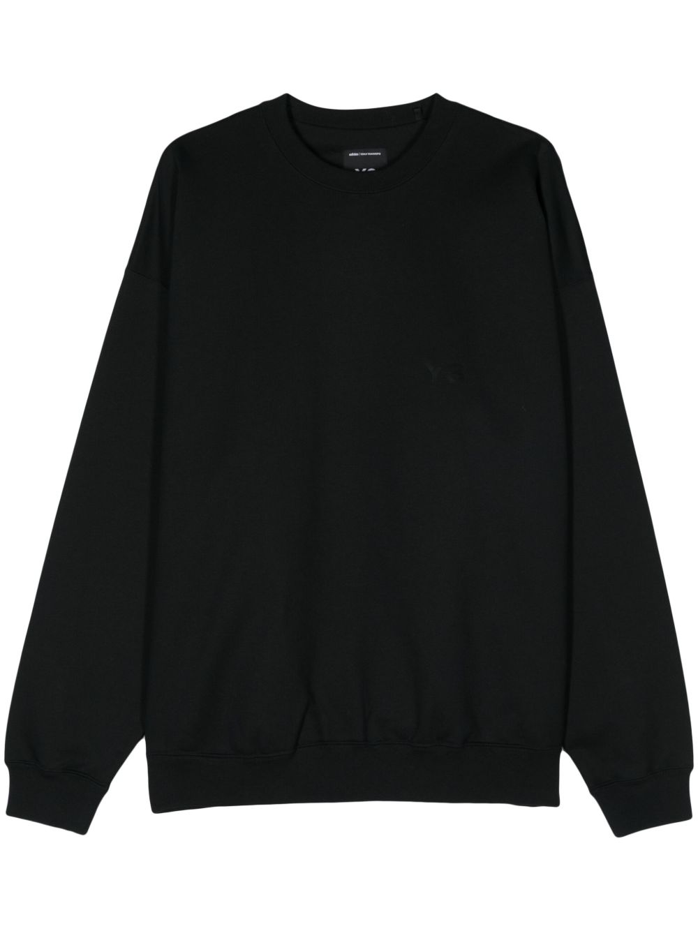 Y-3 Brushed Terry Crew Sweatshirt met Kangoeroezak Zwart