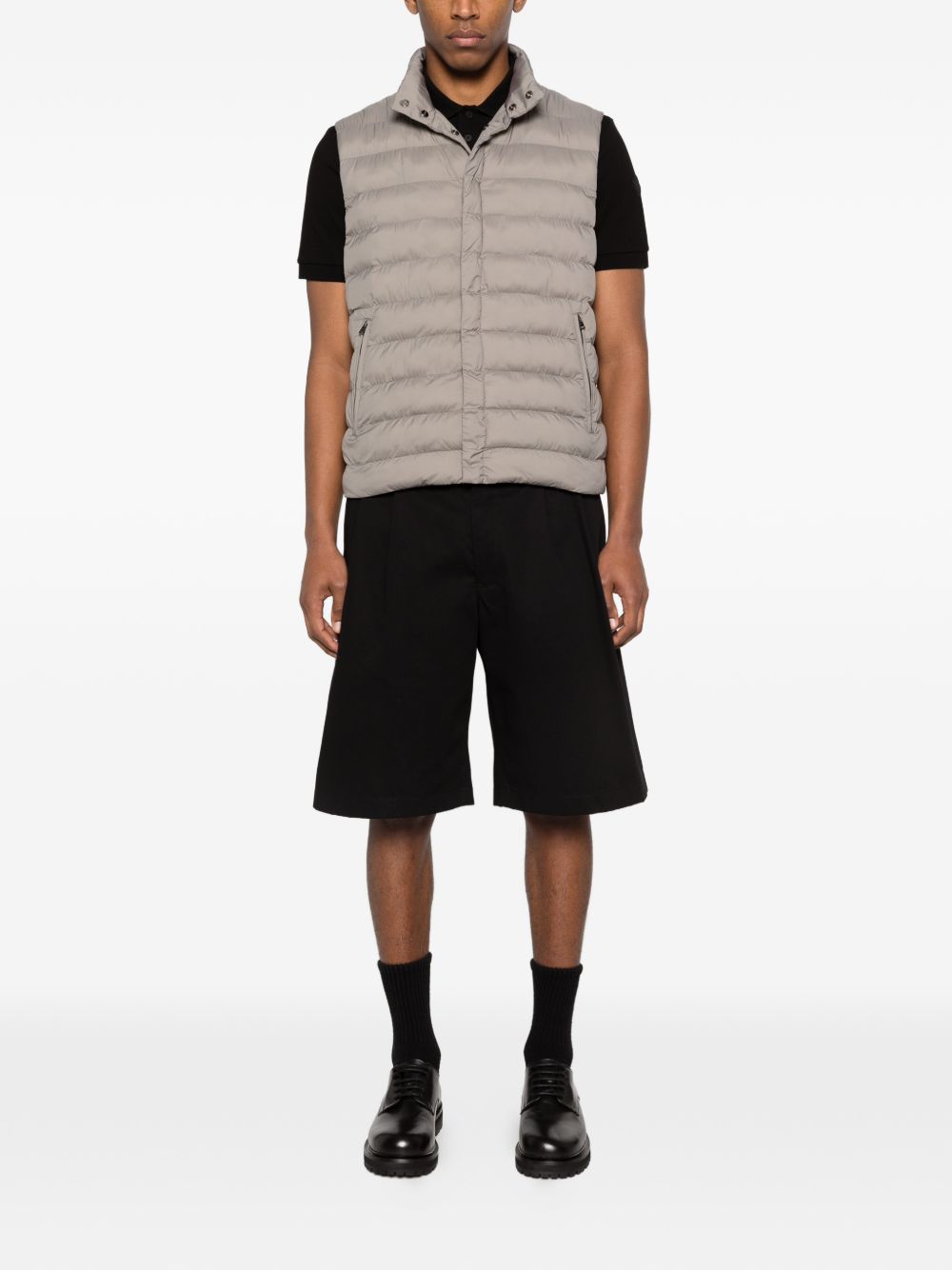 Herno Donsgevulde Nylon Bodywarmer Duifgrijs Vests HERNO