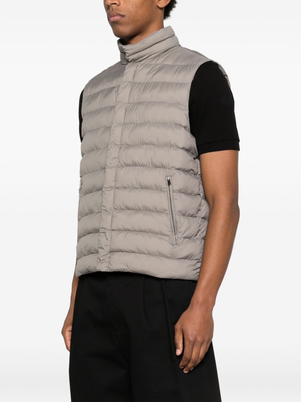 Herno Donsgevulde Nylon Bodywarmer Duifgrijs Vests HERNO