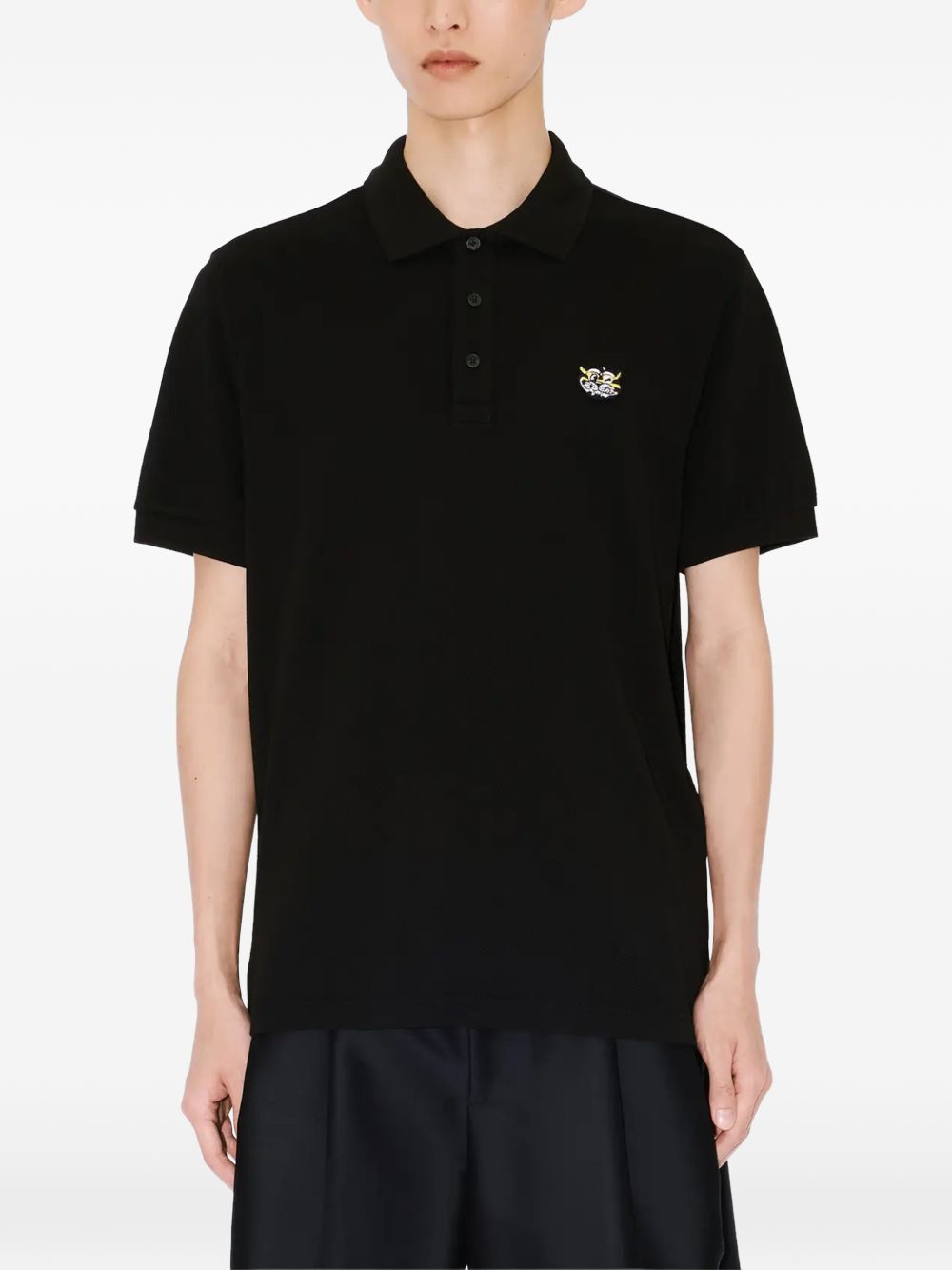 Kenzo Black Apppliqué Tiger Polo