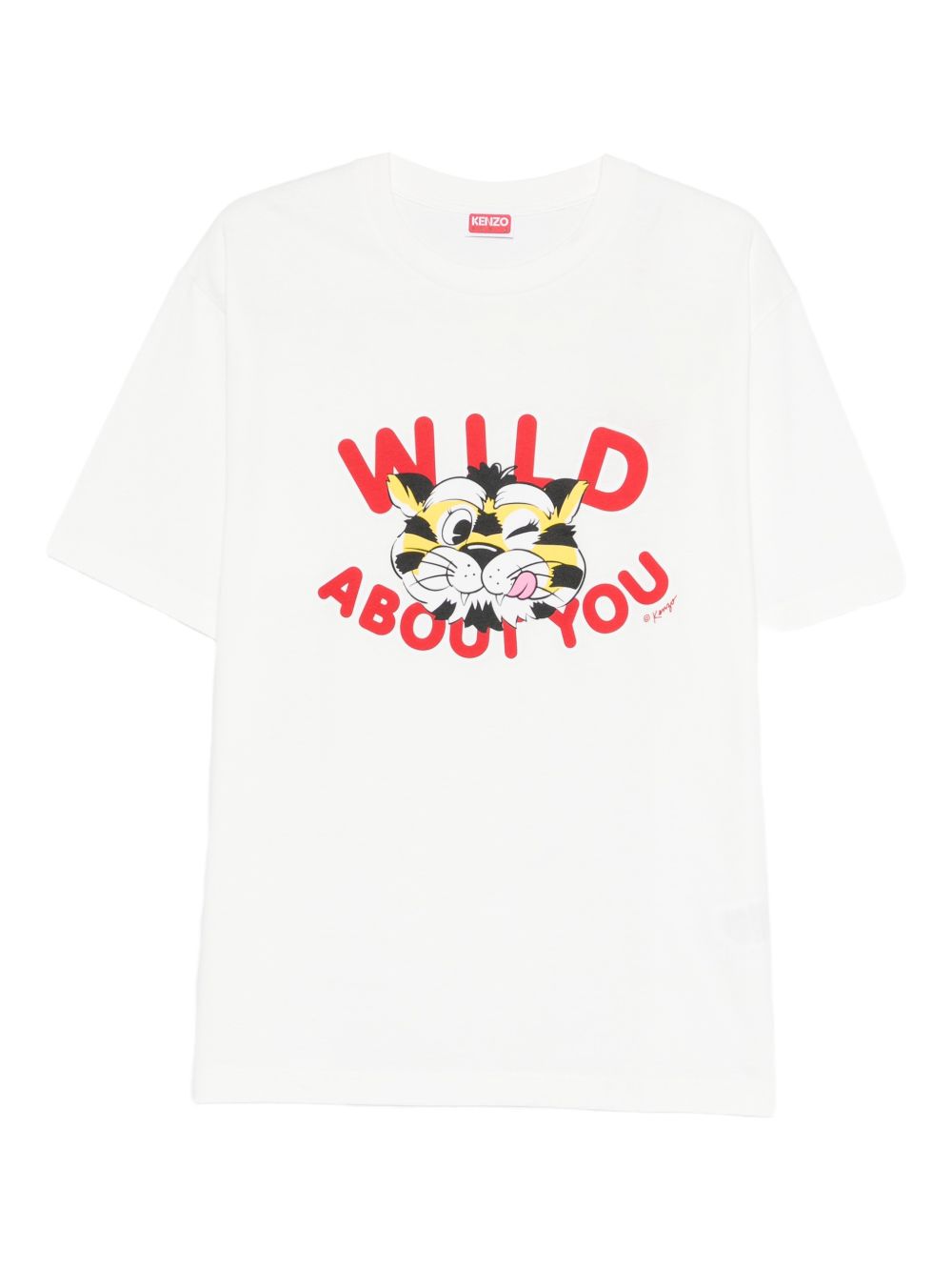Kenzo Wild About You Bedrukt Katoenen T-shirt Gebroken Wit Topwear Kenzo