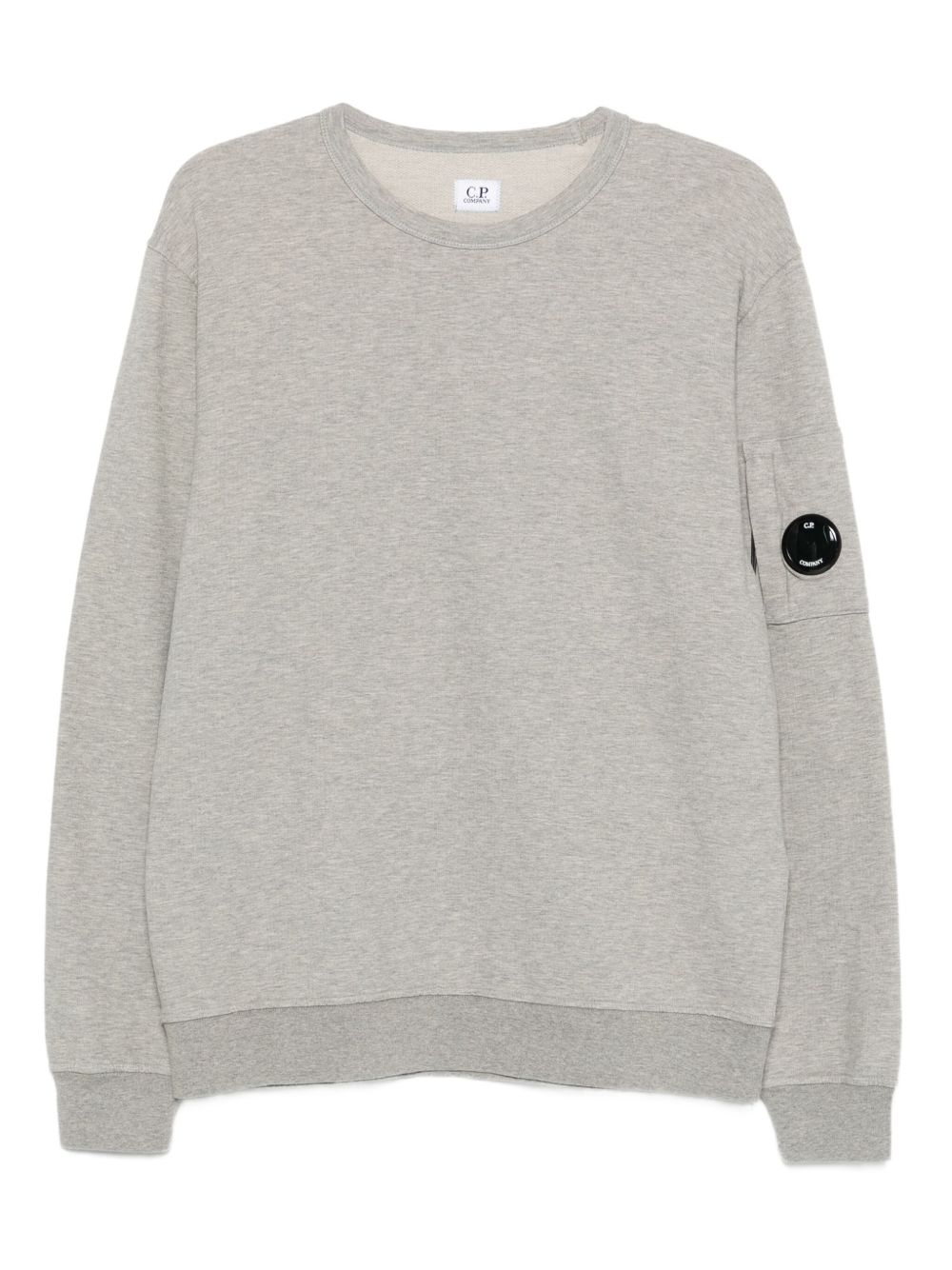 C.P. Company Diagonal Raised Fleece Crewneck Lens Sweatshirt Grijs