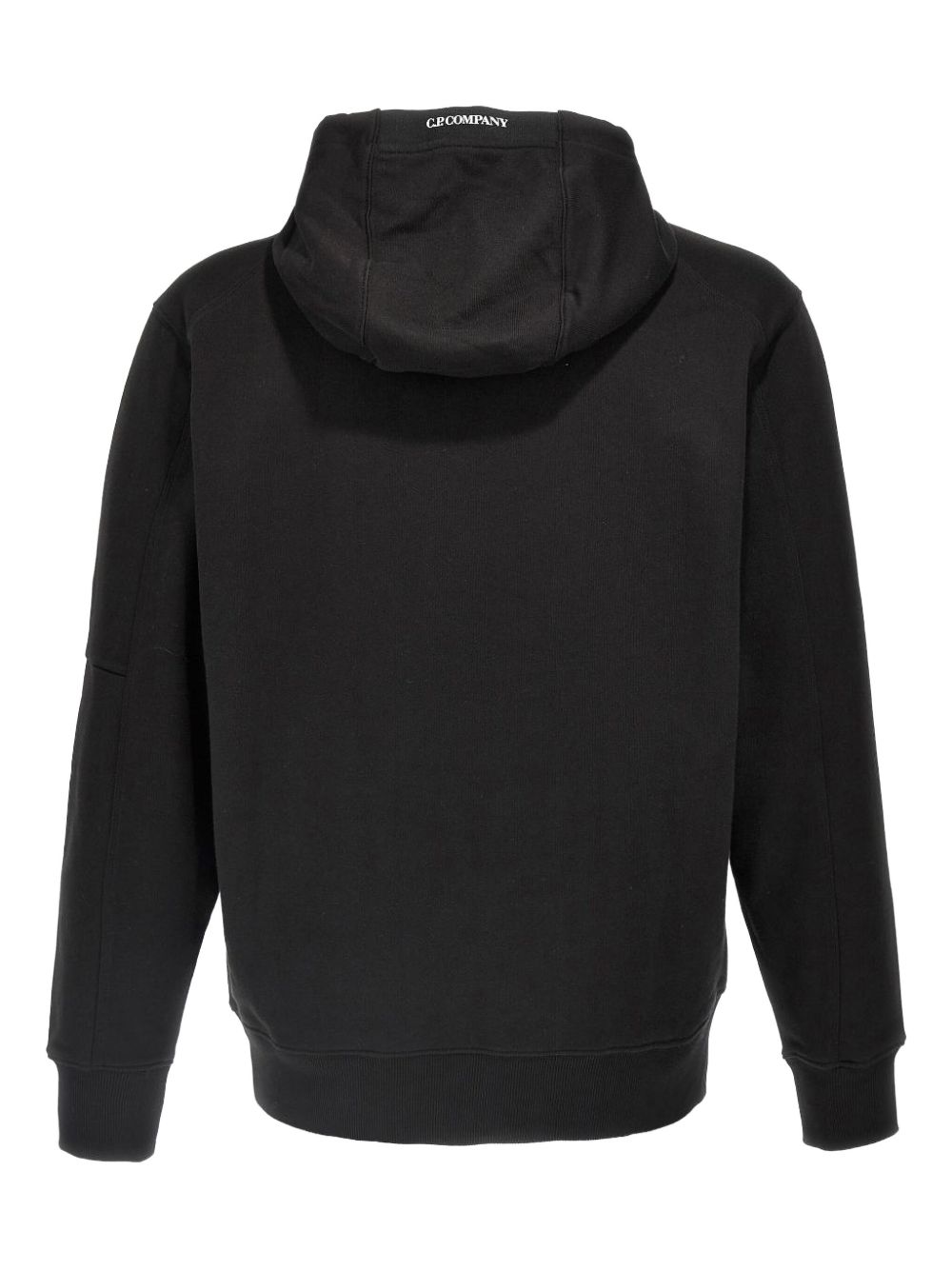 C.P. Company Diagonal Raised Fleece Lens Hoodie Zwart Topwear C.P. Company