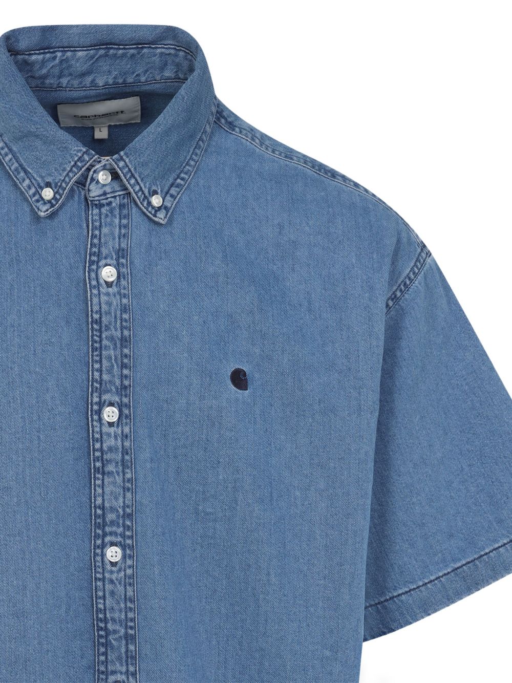 Carhartt WIP Button-Down Short Sleeve Shirt Blue Shirts Carhartt Wip Main