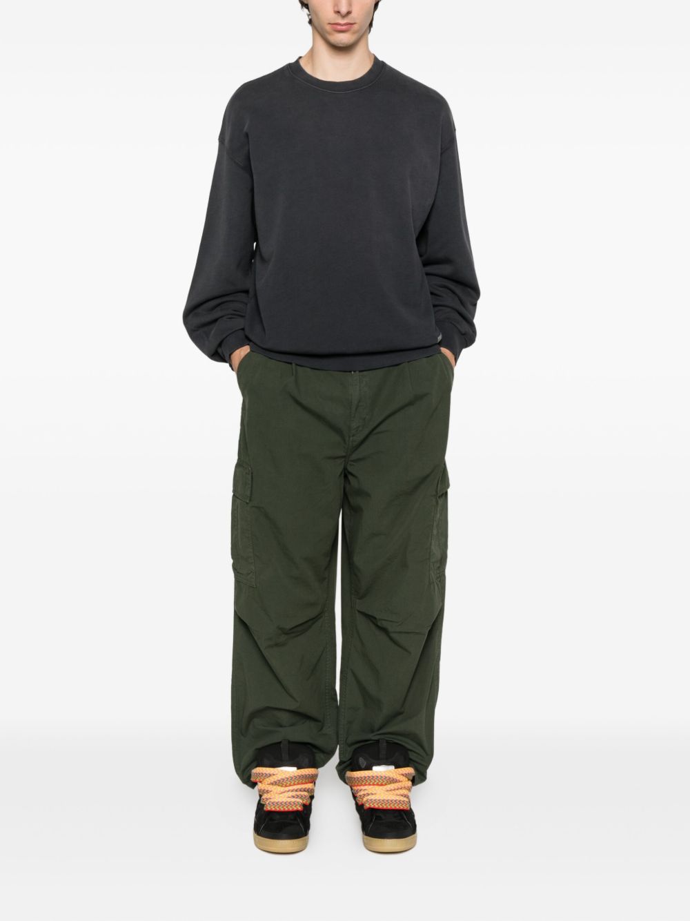 Carhartt WIP Cole Cargo Pant Relaxed Fit Garment Dyed Groen Trousers Carhartt Wip Main