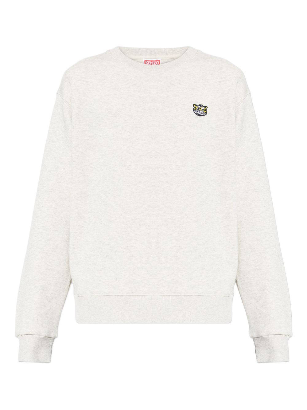 Kenzo Wild Tiger Geborduurde Sweatshirt Ecru Grijs Mêlée