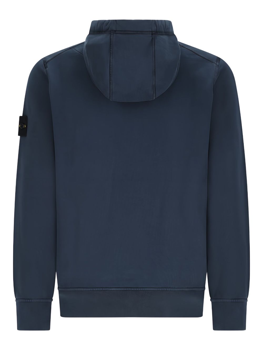 Stone Island Organic Cotton Fleece Hoodie Donkerblauw Topwear Stone Island