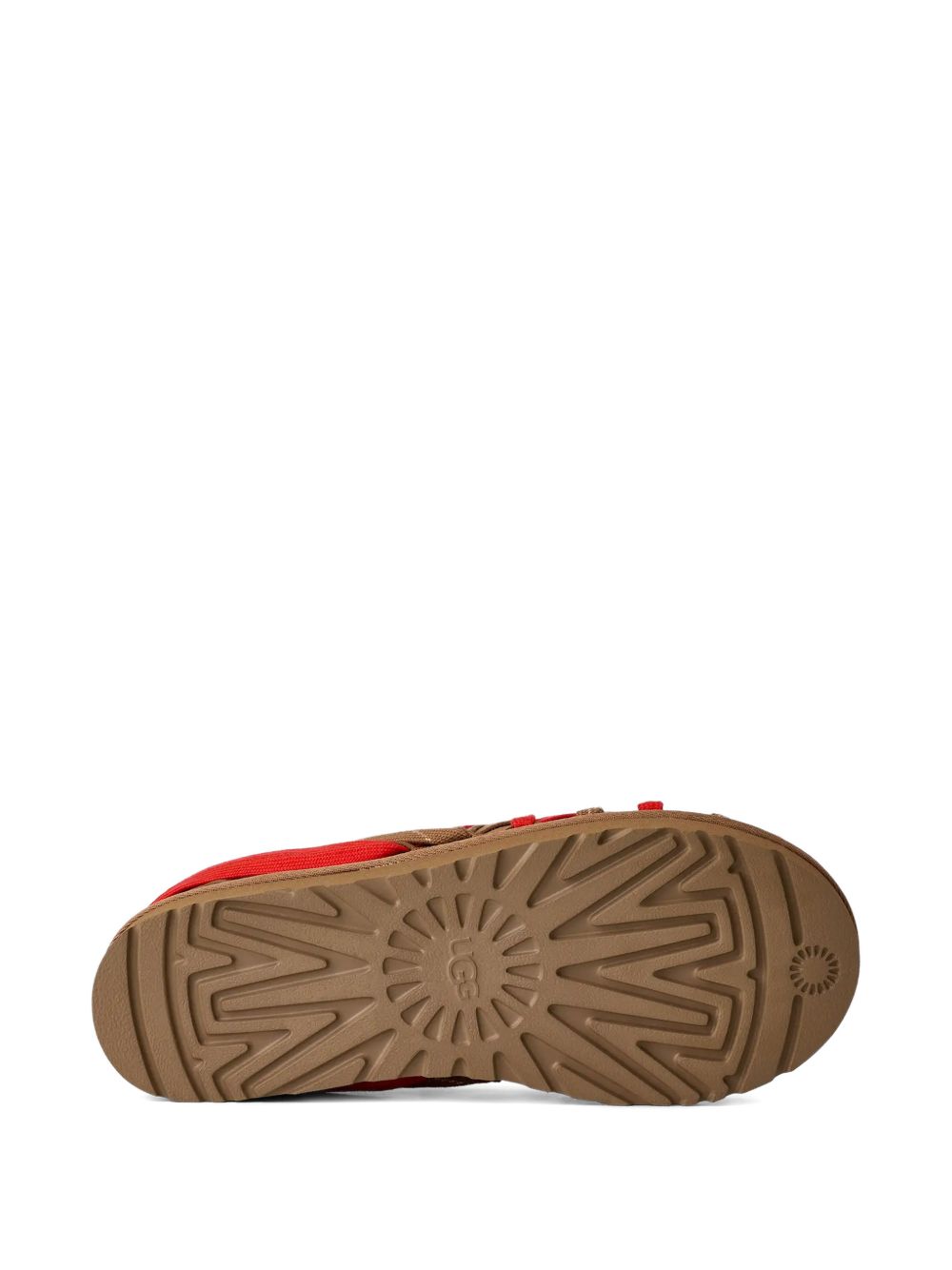 UGG Tasman Lace Suède Slipper met Schapenvel Kastanjebruin Sandals Ugg