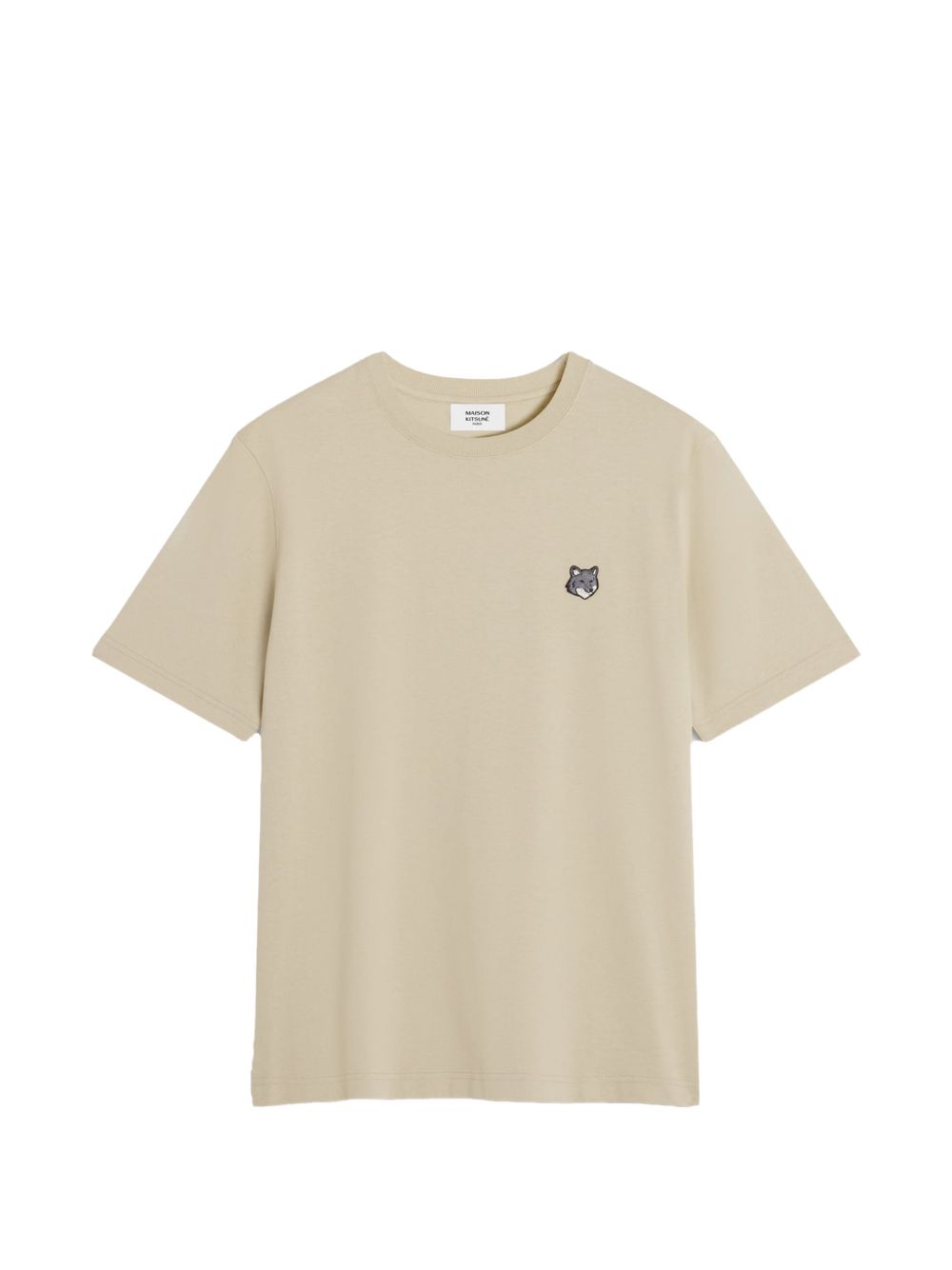Maison Kitsuné Fox Head Comfort T-Shirt Kaki T-shirt Maison Kitsuné