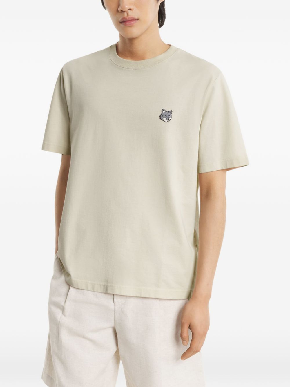 Maison Kitsuné Fox Head Comfort T-Shirt Kaki-thumbmail-4