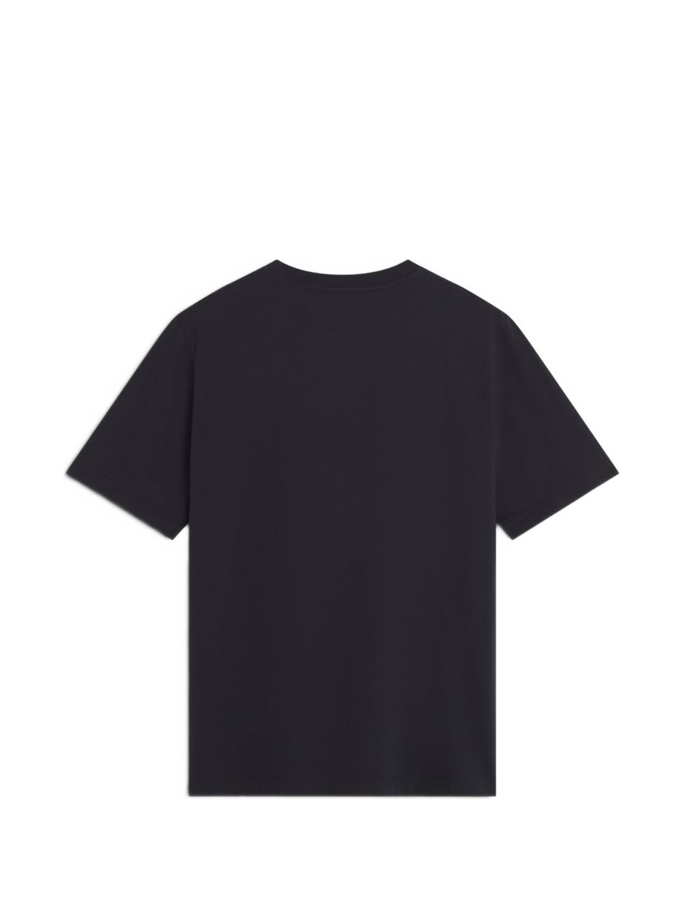 Maison Kitsuné Cotton T-shirt with Front Logo Zwart Topwear Maison Kitsuné