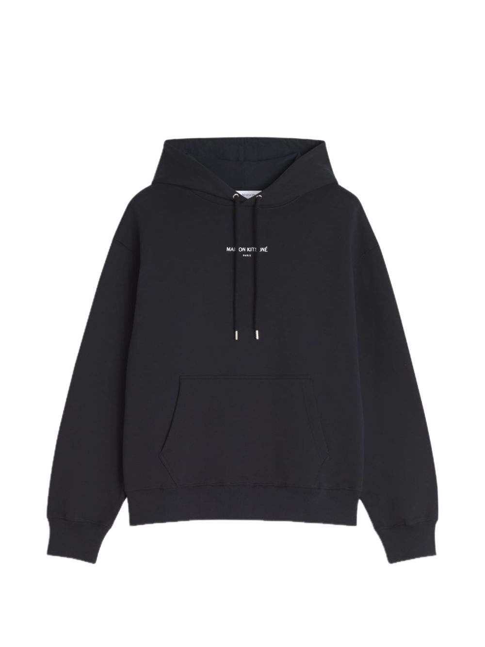 Maison Kitsuné Paris Comfort Hoodie met Logo-Opdruk Zwart