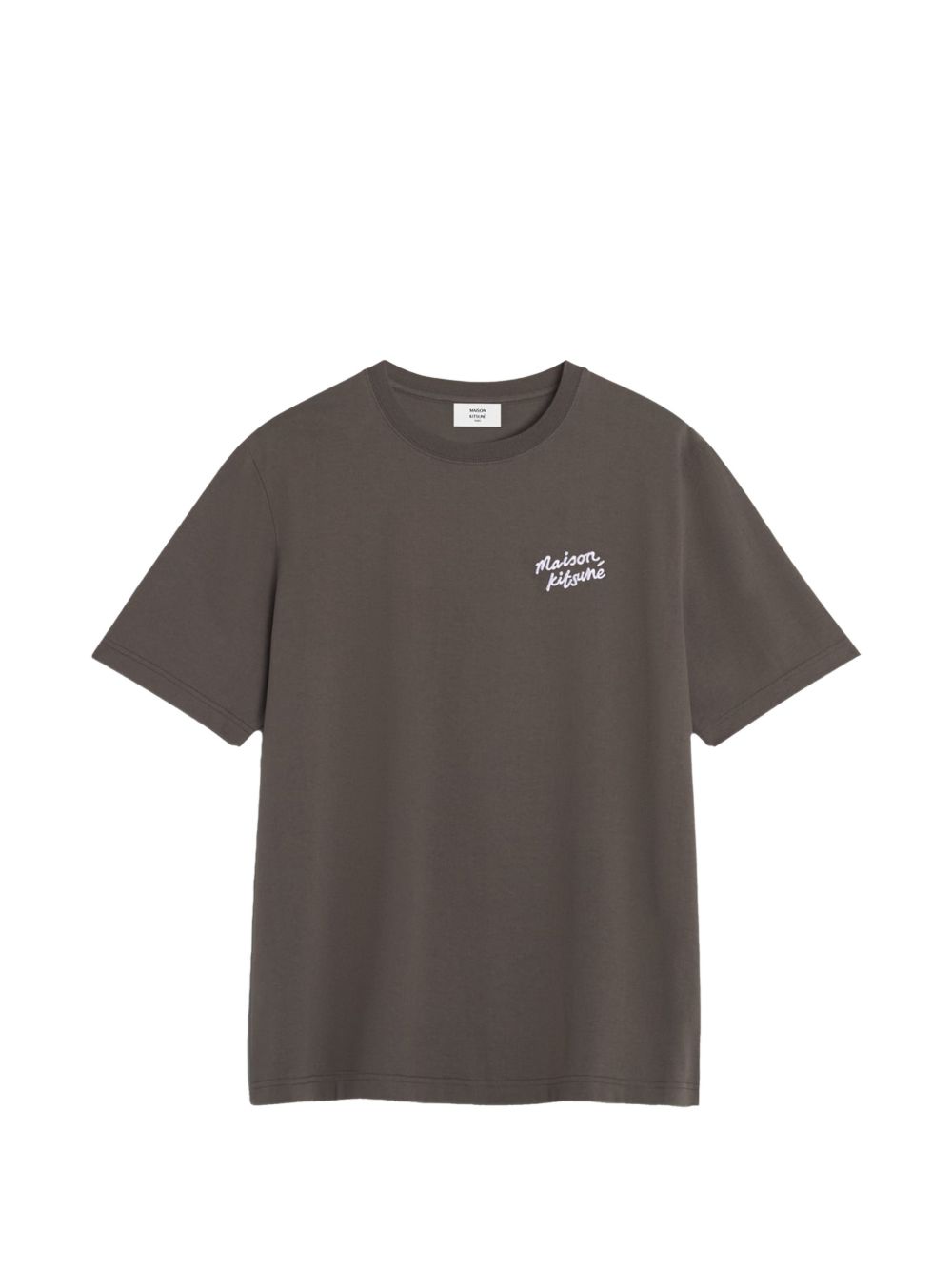 Maison Kitsuné Handwriting Comfort T-Shirt Bruin Topwear Maison Kitsuné
