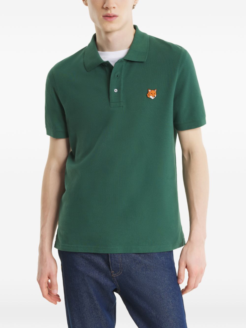 Maison Kitsuné Fox Head cotton polo shirt Topwear Maison Kitsuné
