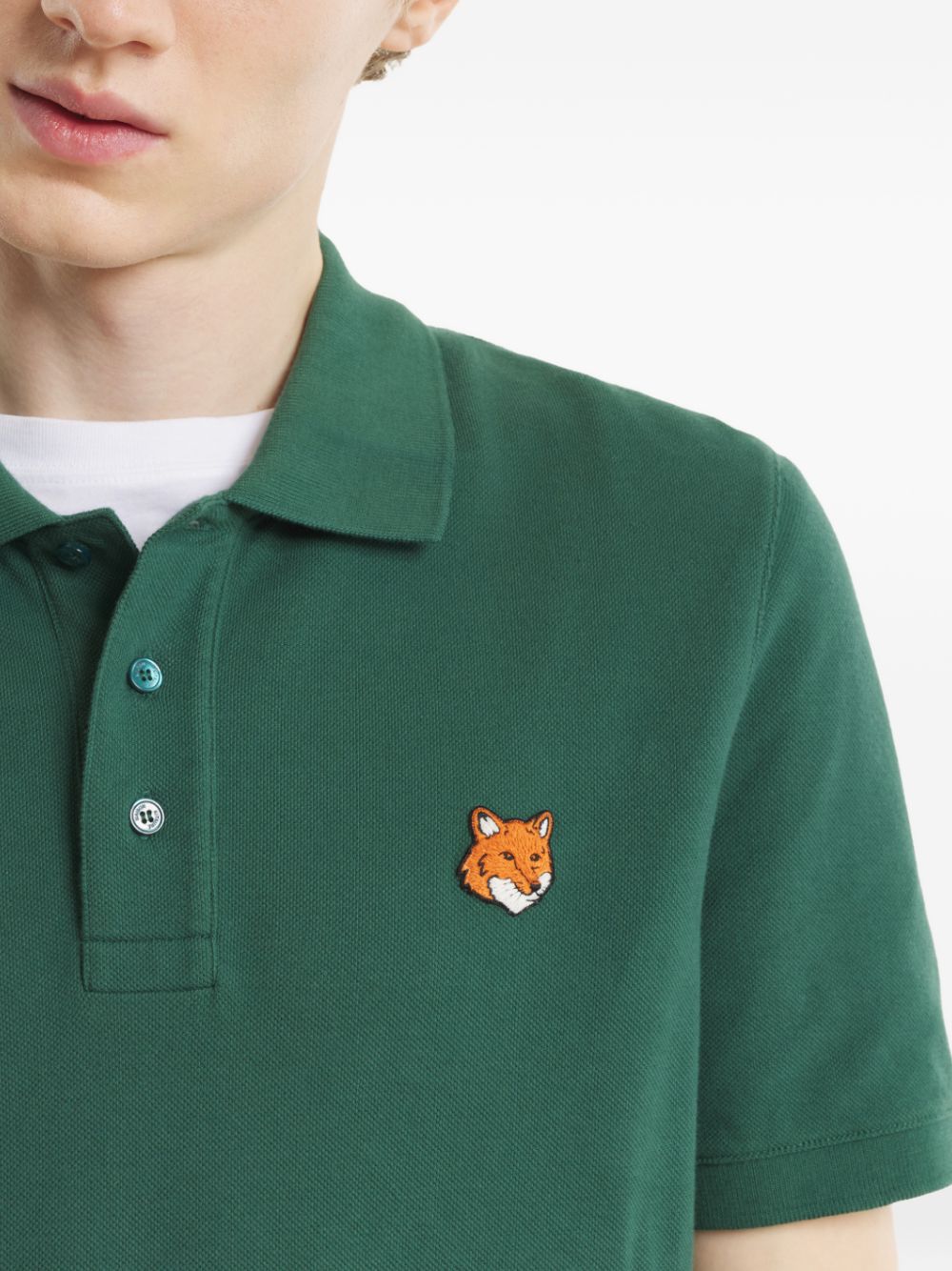 Maison Kitsuné Fox Head cotton polo shirt Topwear Maison Kitsuné