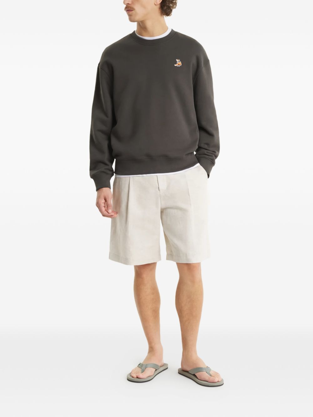 Maison Kitsuné Dreaming Fox Comfort Sweatshirt Brown-thumbmail-4