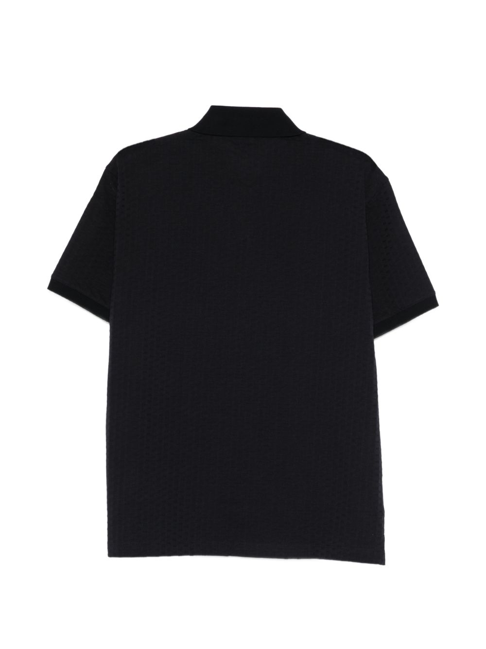 Emporio Armani US Exclusive Jacquard Jersey Polo in Zwart Topwear Emporio Armani