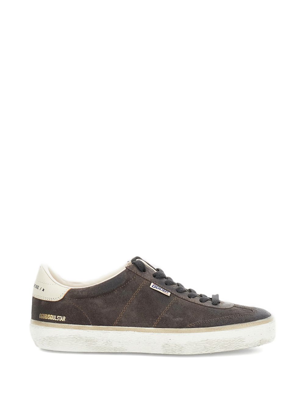 Golden Goose Soul Star Suède Sneakers met Witte Hieltab Antraciet Sneakers Golden Goose