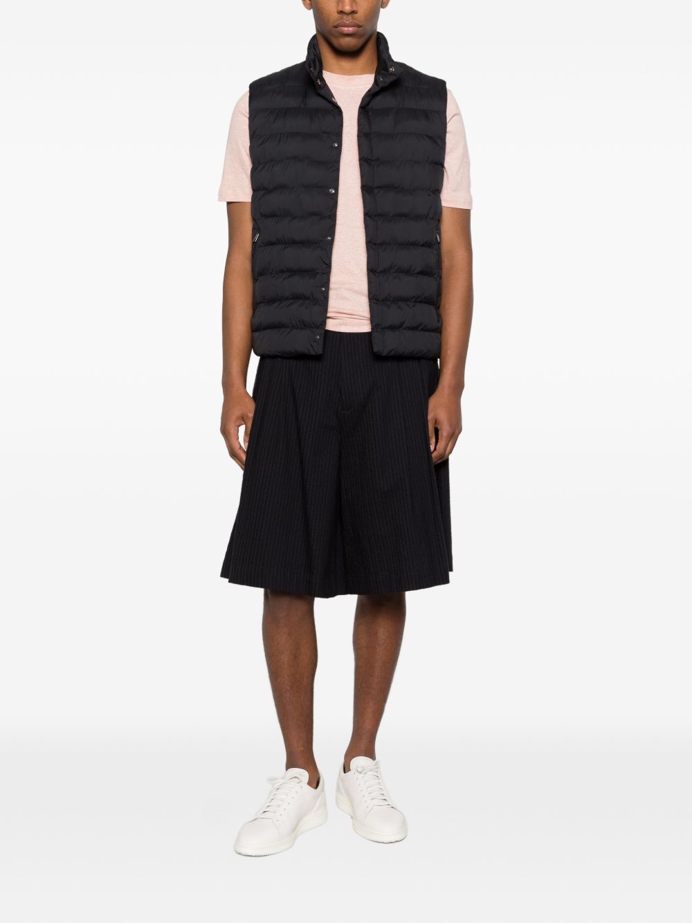 Herno Stand Collar Donsbodywarmer Zwart Vests HERNO