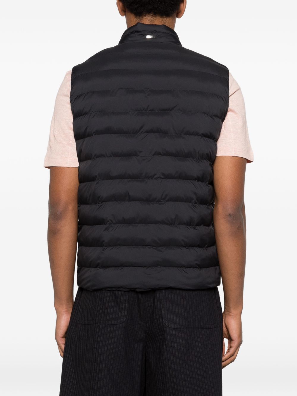 Herno Stand Collar Donsbodywarmer Zwart Vests HERNO