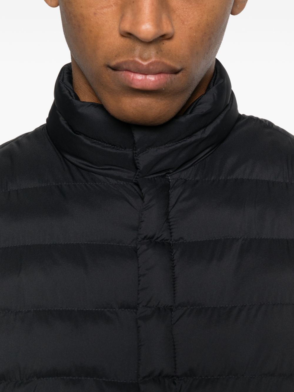 Herno Stand Collar Donsbodywarmer Zwart Vests HERNO