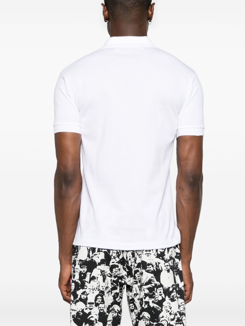 Comme des Garçons PLAY Katoenen Piqué Polo met Hartlogo Wit Topwear Comme Des Garcons