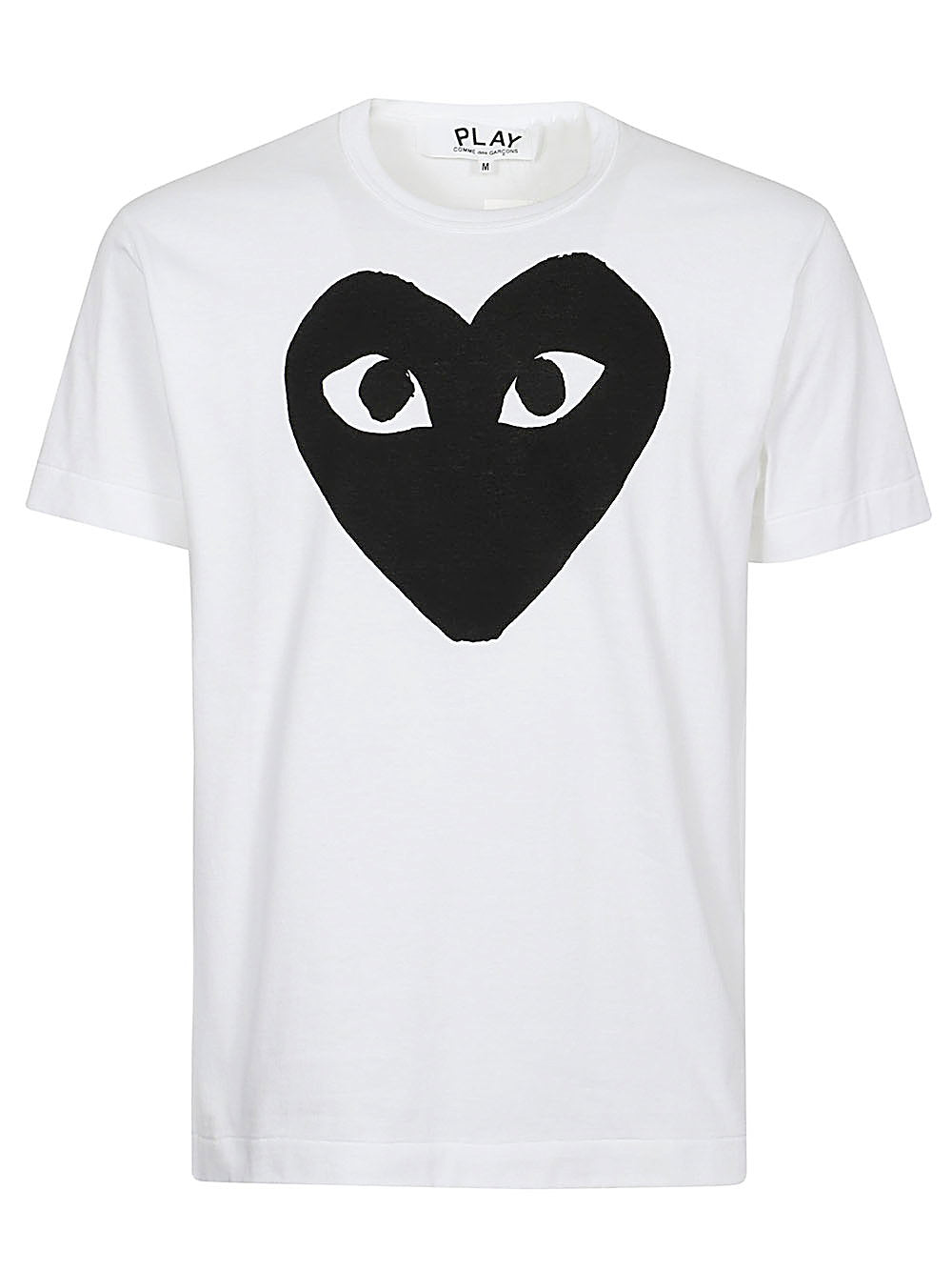 Comme des Garçons wit T-shirt met hartprint op de borst