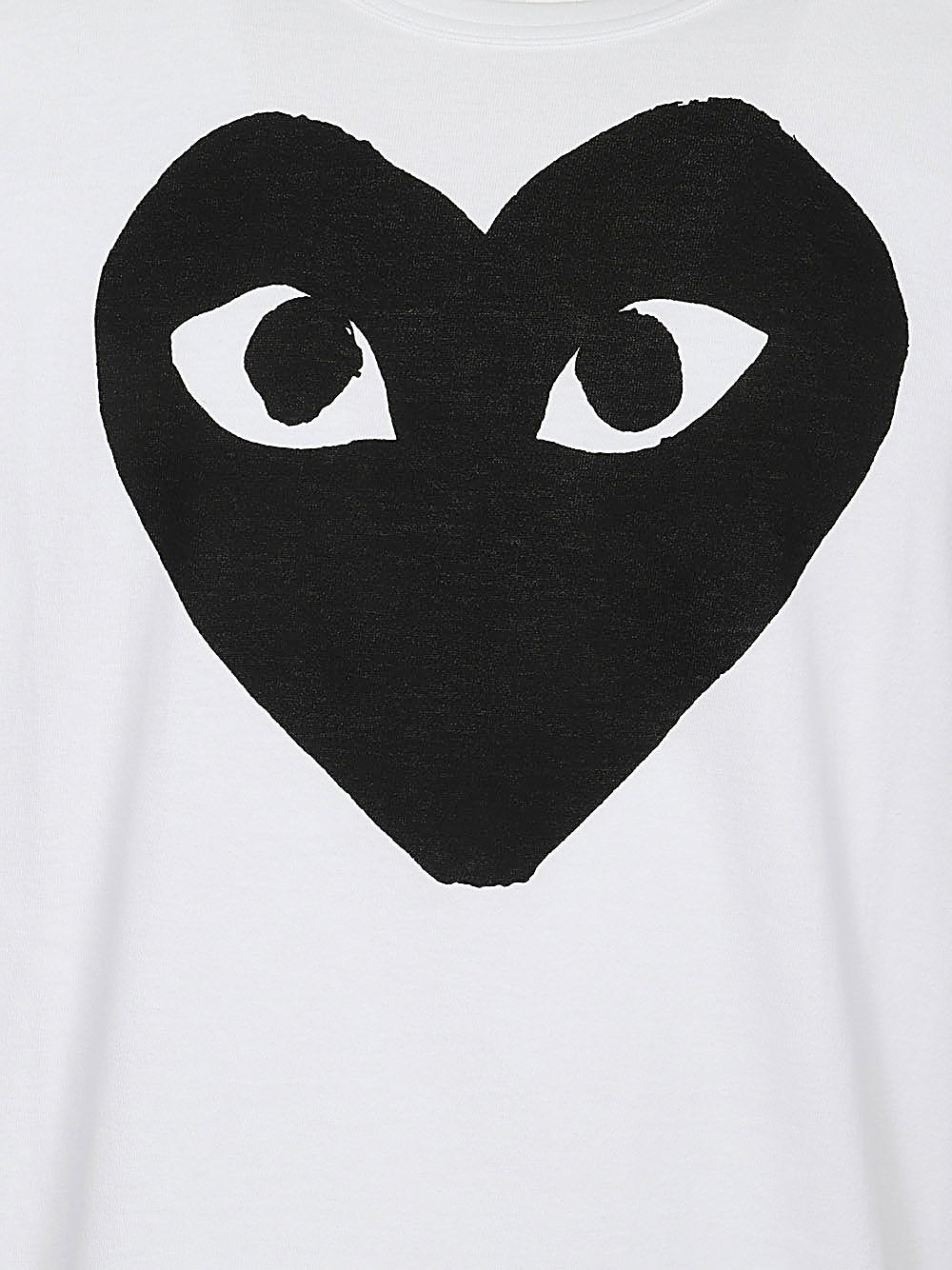 Comme des Garçons PLAY T-shirt detail van zwart Heart Logo