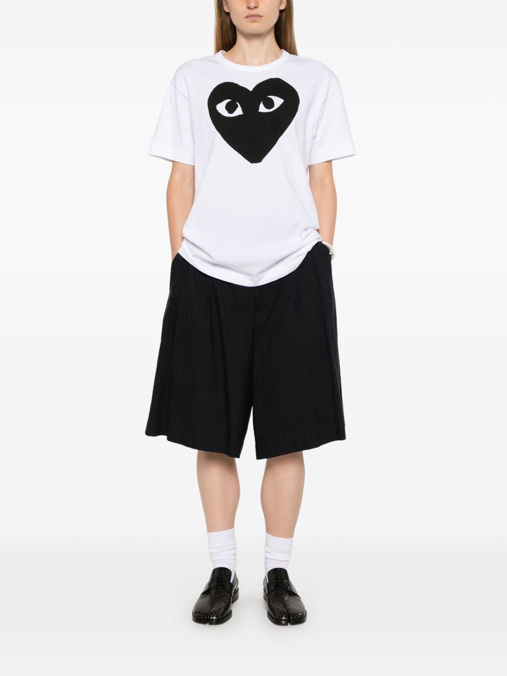 Comme des Garçons PLAY T-shirt close-up van katoenen stof