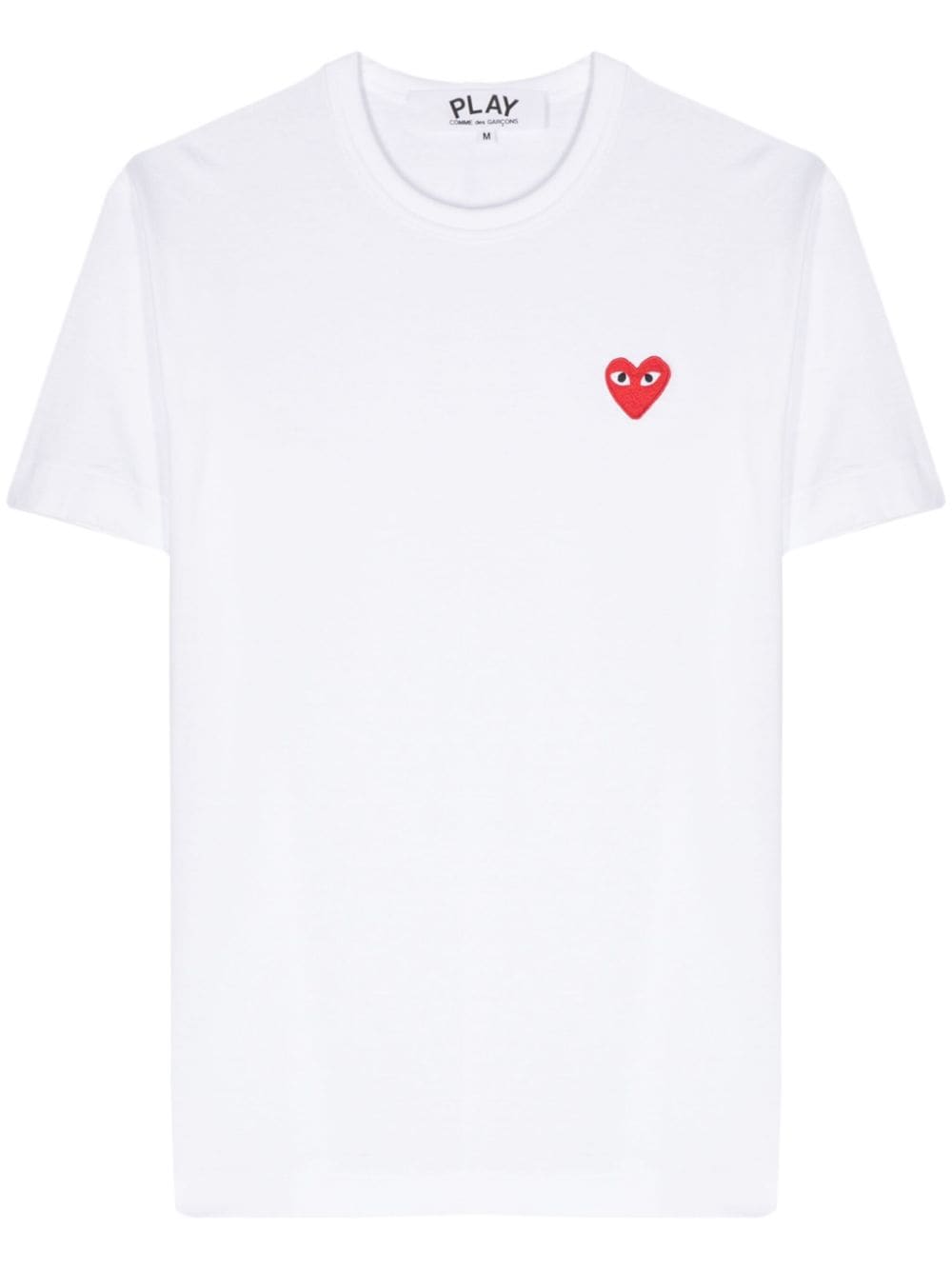 Comme des Garçons Play Heart Patch T-Shirt Wit T-shirts Comme Des Garcons
