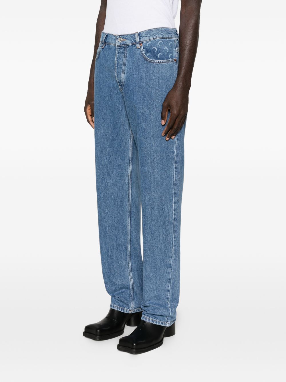 Marine Serre Moon Laser Denim Jeans Lichtblauw-thumbmail-2