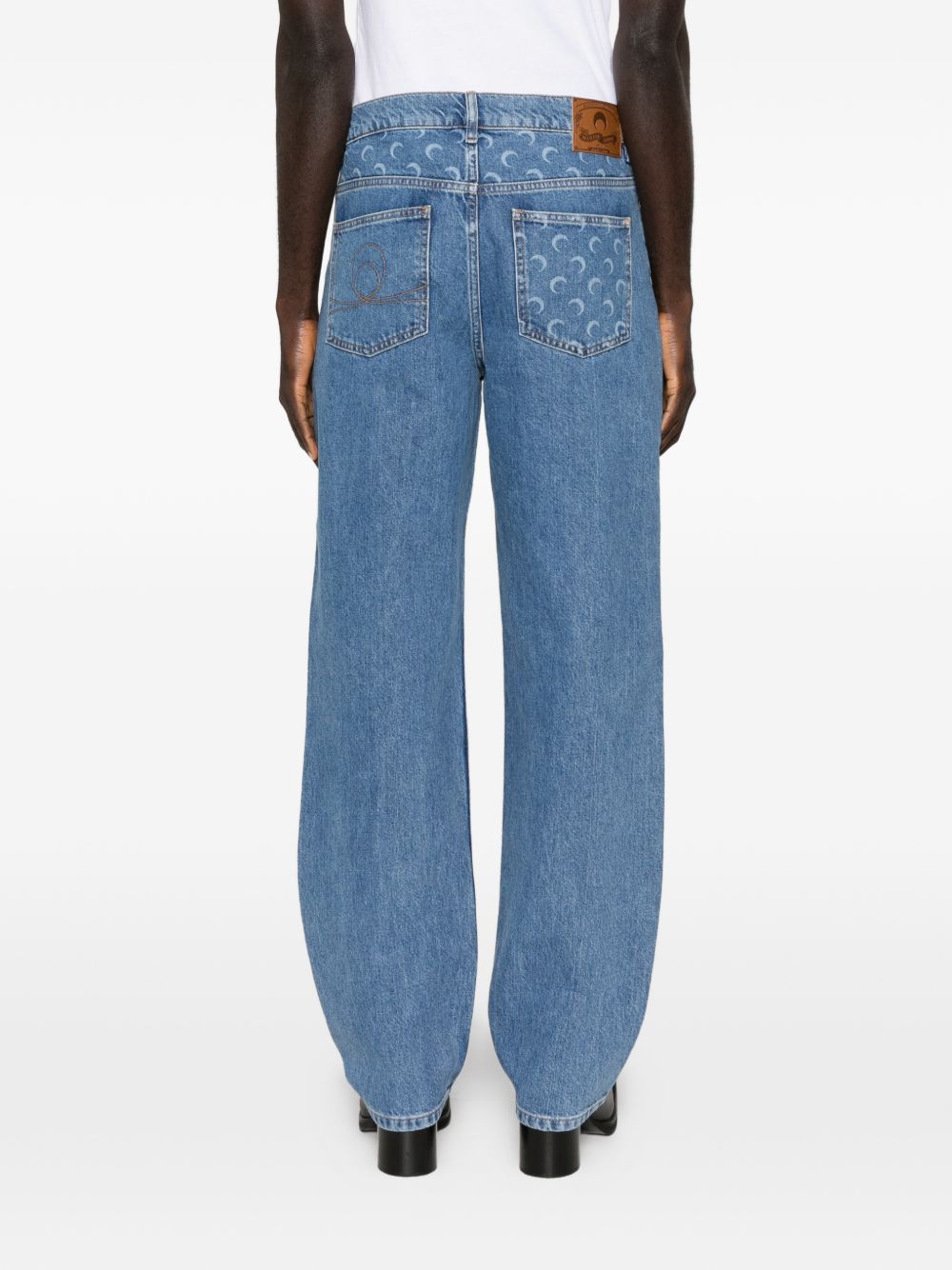 Marine Serre Moon Laser Denim Jeans Lichtblauw-thumbmail-3
