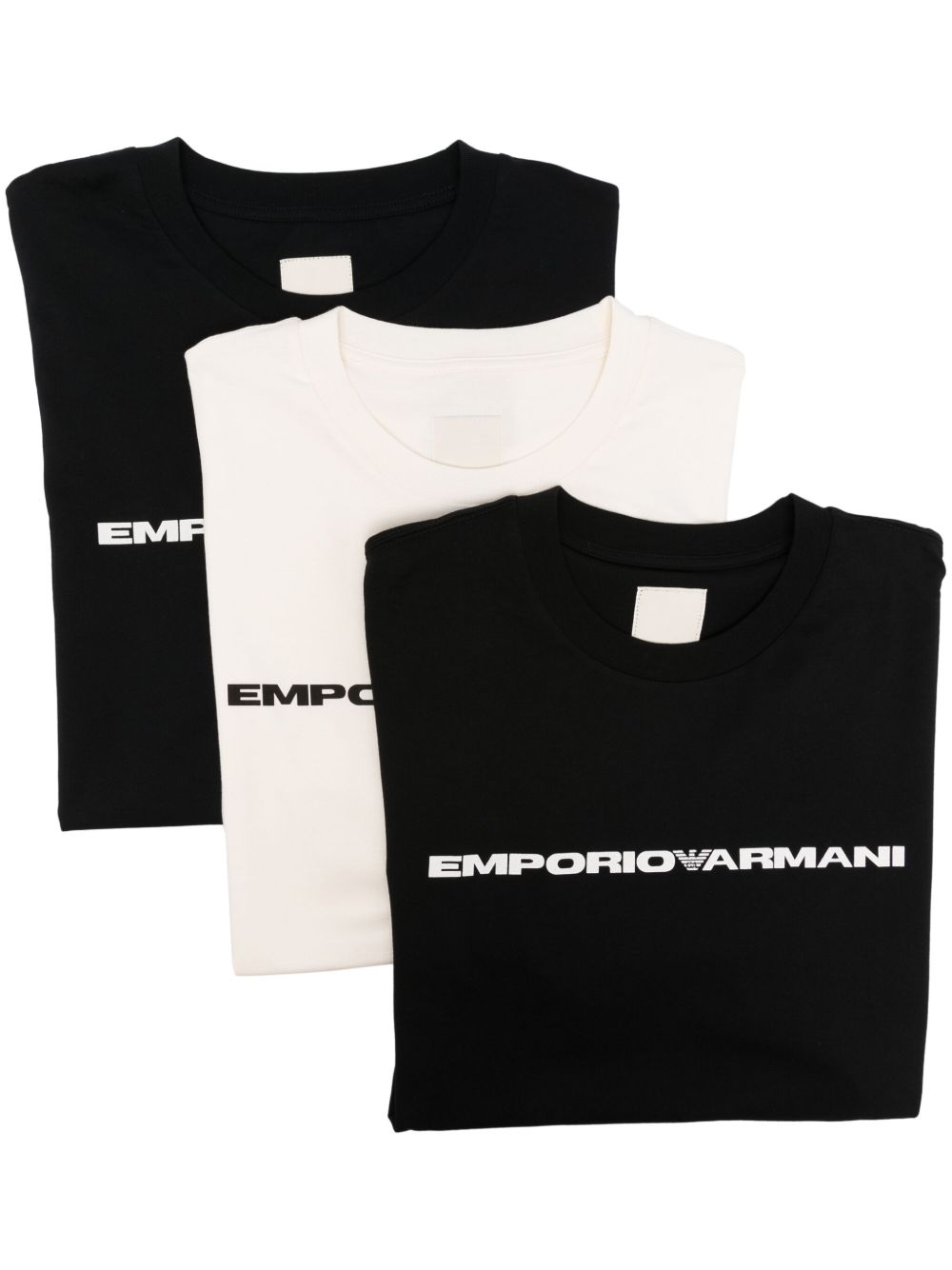 Emporio Armani Sustainable T-shirt 3-Pack Zwart Topwear Emporio Armani