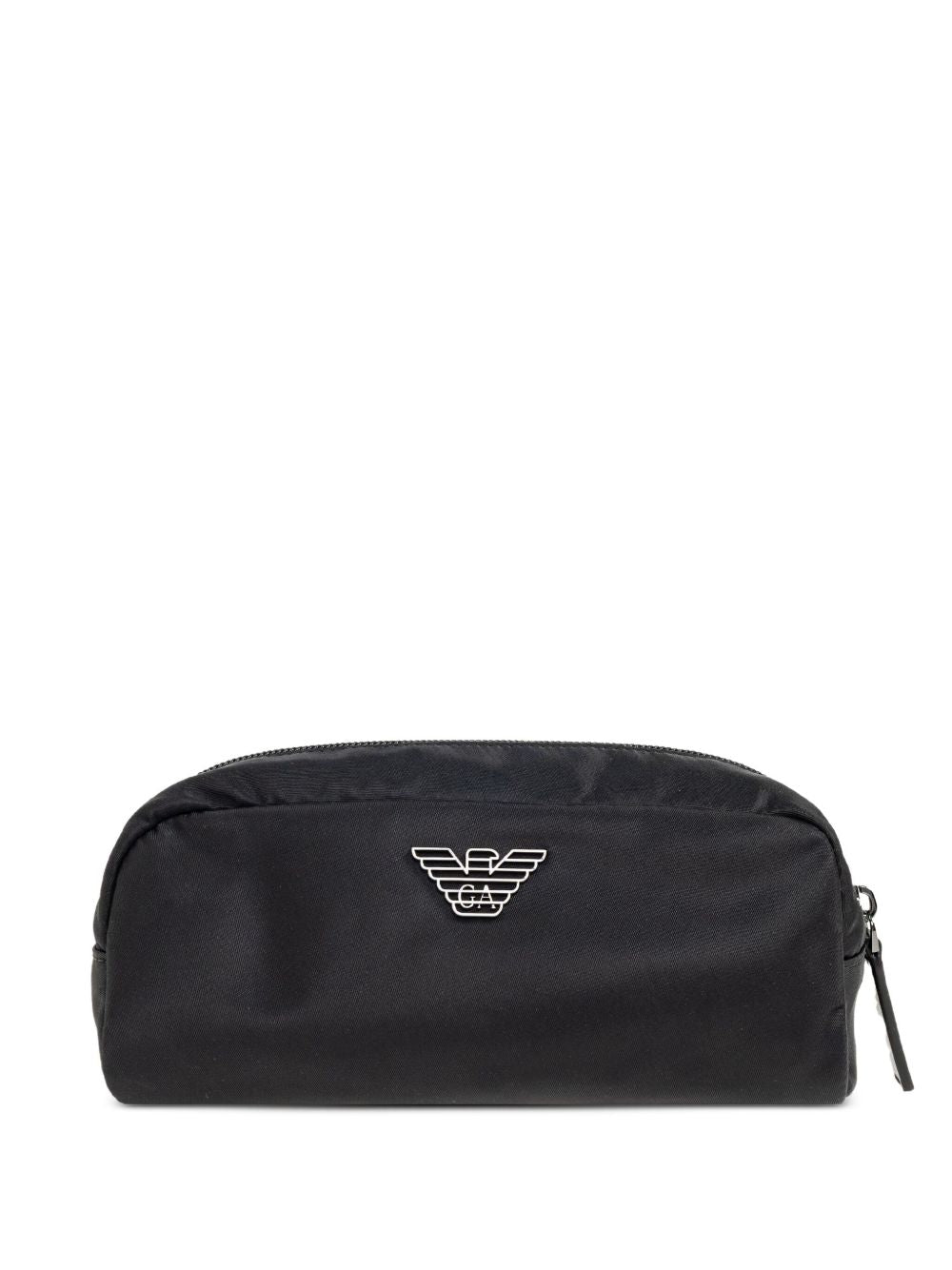 Emporio Armani Exclusive ASV Recycled Nylon Toilettas Zwart Small Leather Goods EMPORIO ARMANI EXCLUSIVE