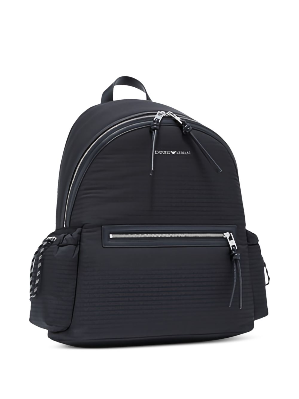 Emporio Armani Nylon Rugzak met Monogram Lettering Zwart Backpacks EMPORIO ARMANI EXCLUSIVE
