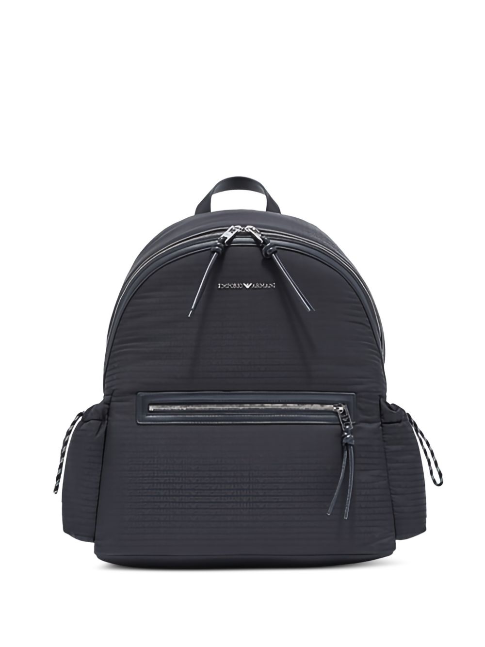 Emporio Armani Nylon Rugzak met Monogram Lettering Zwart Backpacks EMPORIO ARMANI EXCLUSIVE