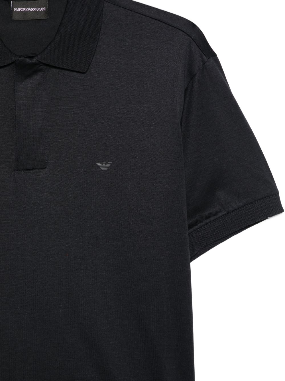 Emporio Armani Travel Essential Lyocell Jersey Polo Donkerblauw-thumbmail-3