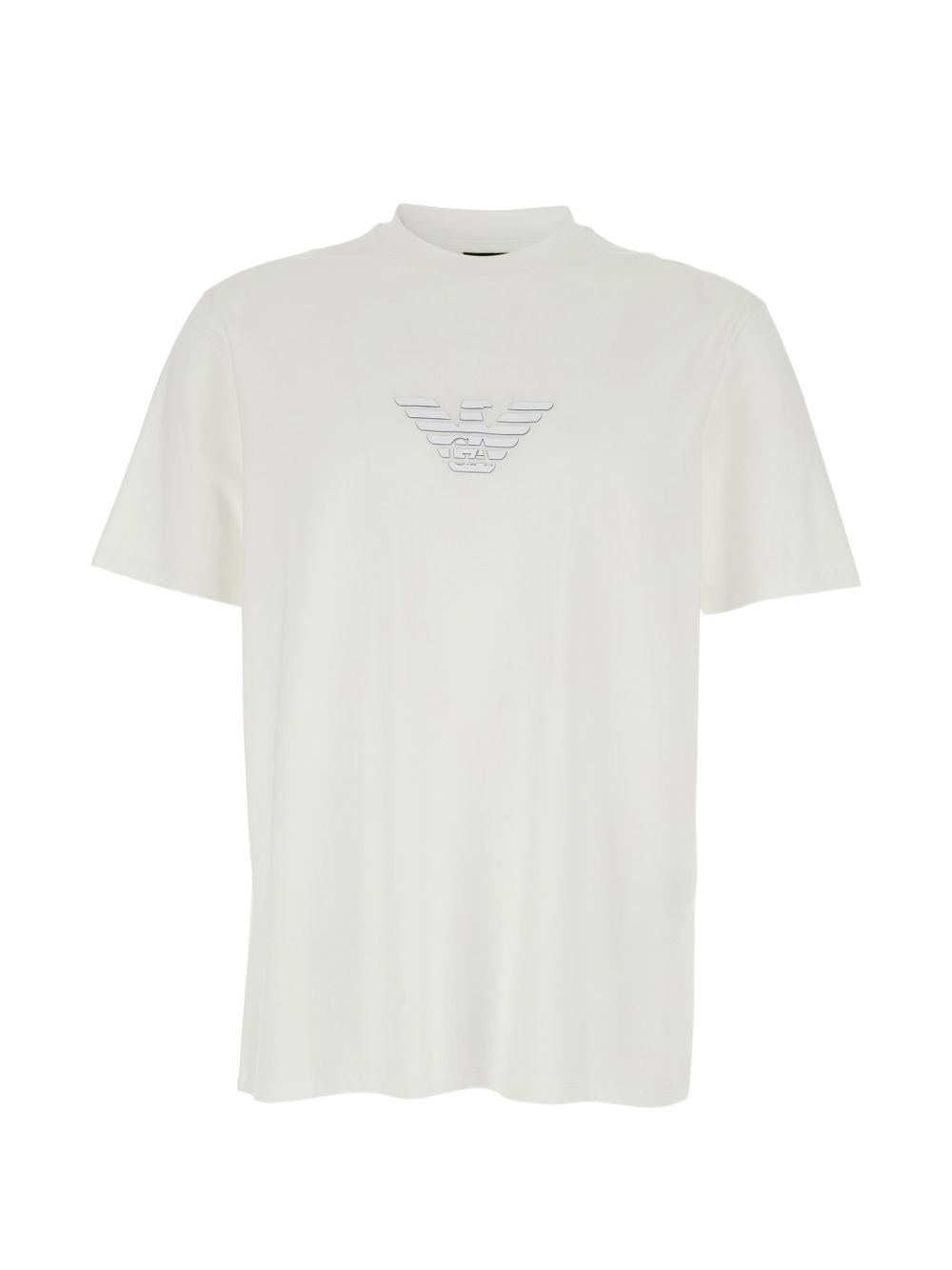 Emporio Armani T-shirt met Geëmbosseerd Eagle-Logo in het Wit Topwear Emporio Armani