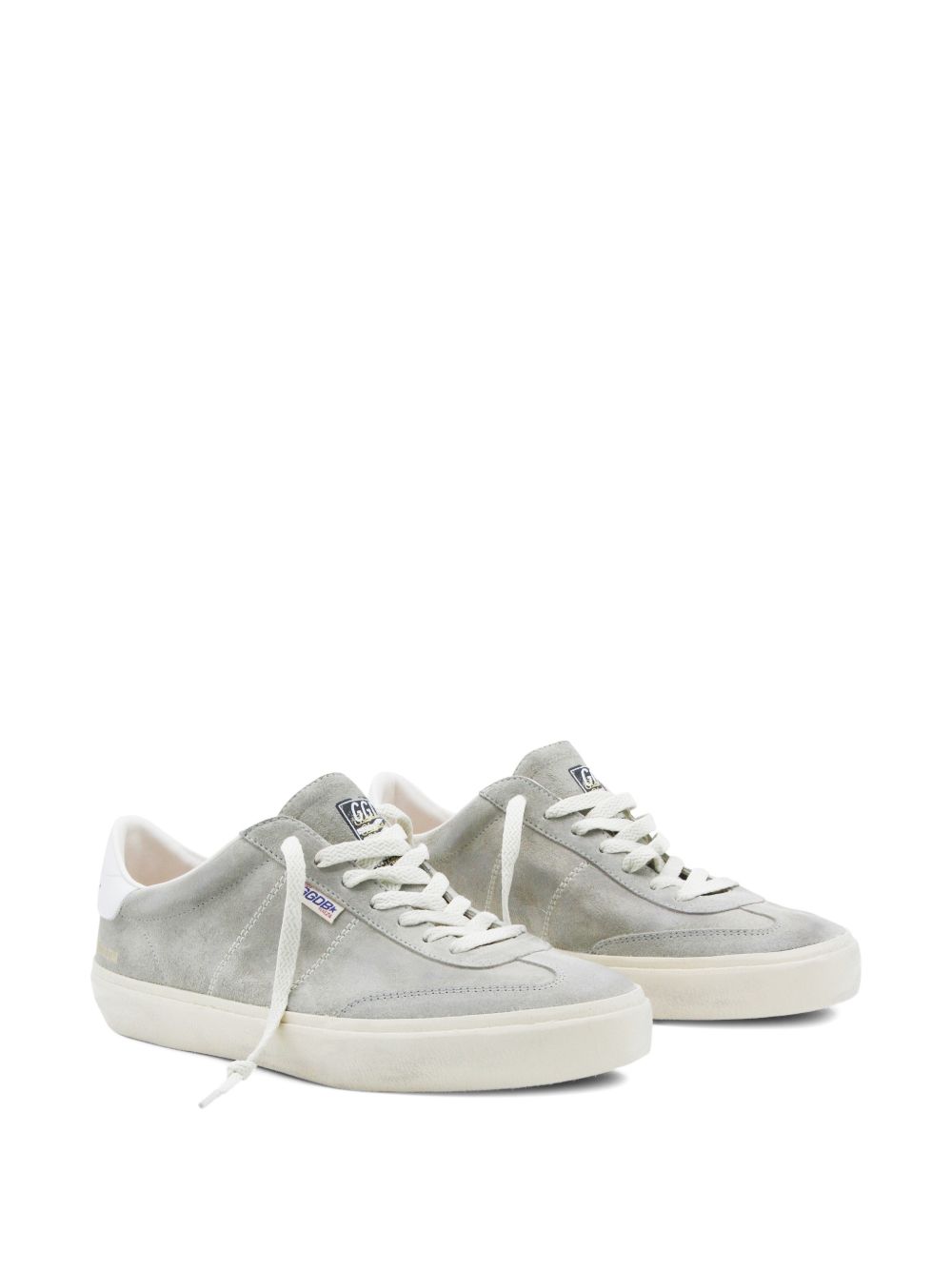 Golden Goose Soul-Star Sneakers Dove Grey Suede White Sneakers Golden Goose