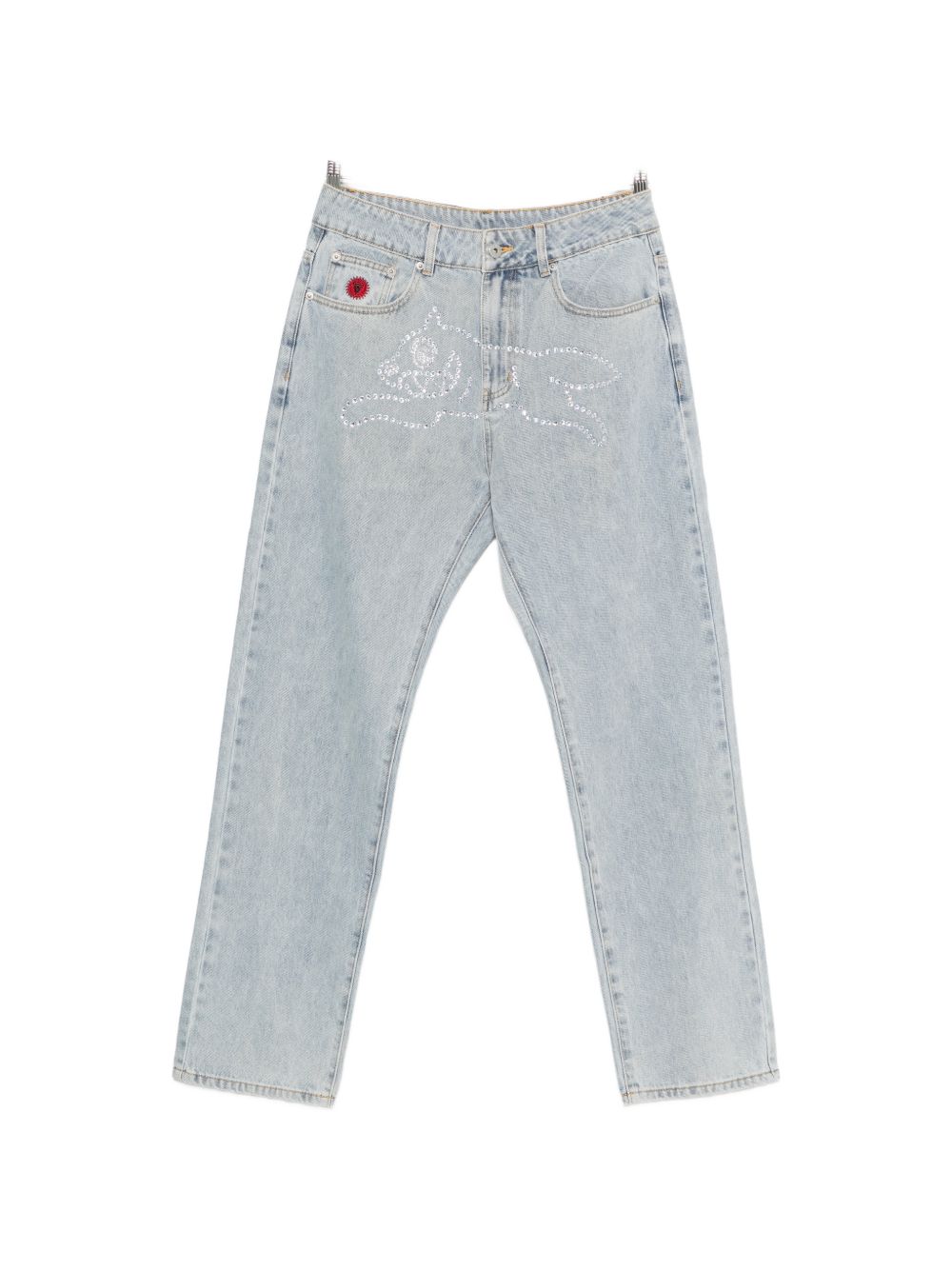 Icecream Crystal Running Dog Jeans in Lichtblauwe Wassing