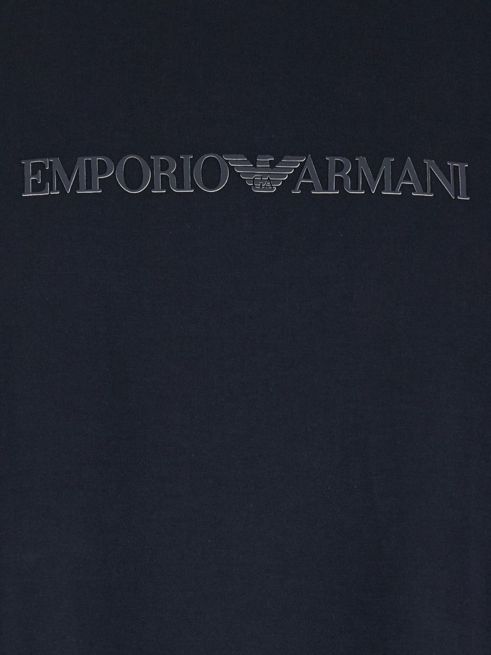 Emporio Armani T-shirt met blauwe logoprint - detail logo