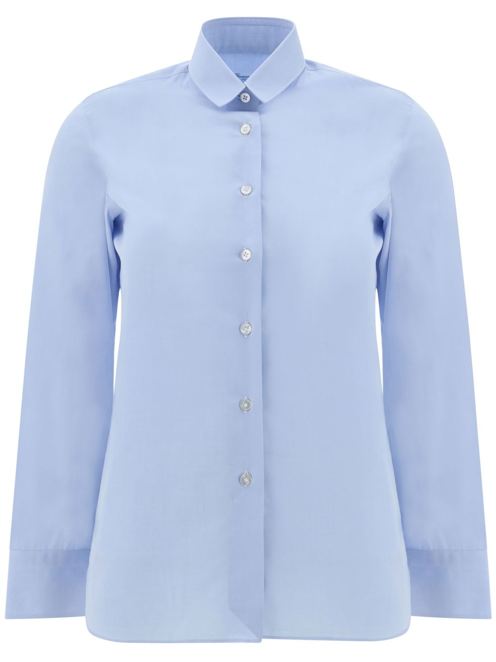 Finamore 1925 Napoli Katoenen Overhemd Klassieke Kraag Clear Blue Shirts Finamore 1925 Napoli