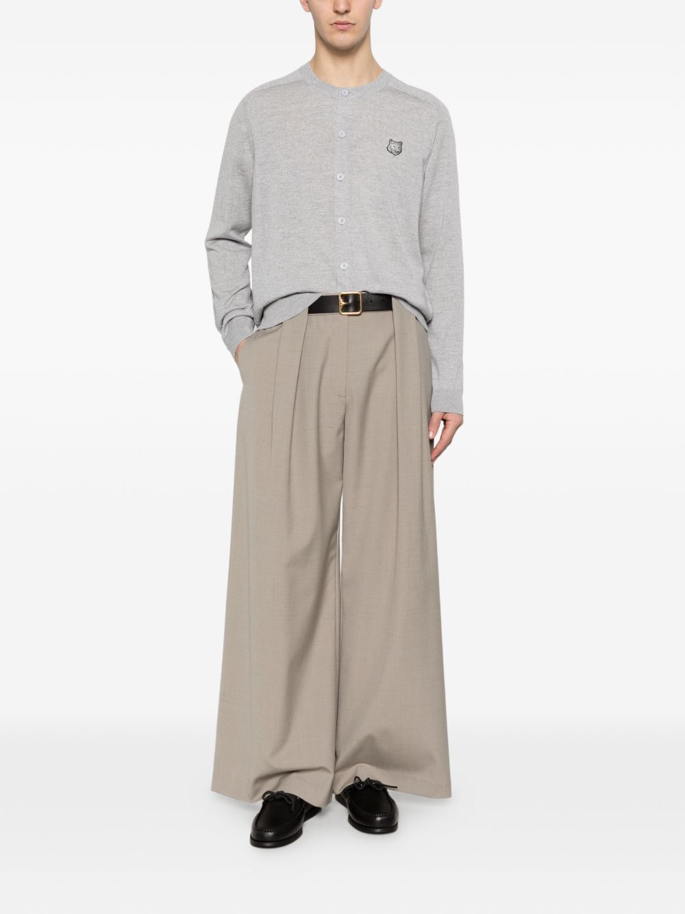 Maison Kitsuné Fox head patch cardigan Topwear Maison Kitsuné