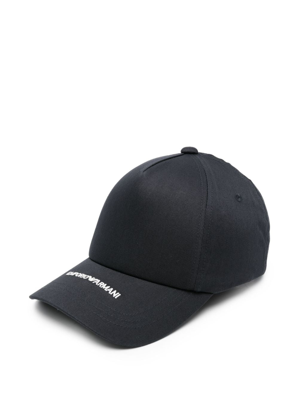 Emporio Armani Canvas Baseball Cap met Geborduurd Logo Zwart Scarves Hats & Gloves Emporio Armani