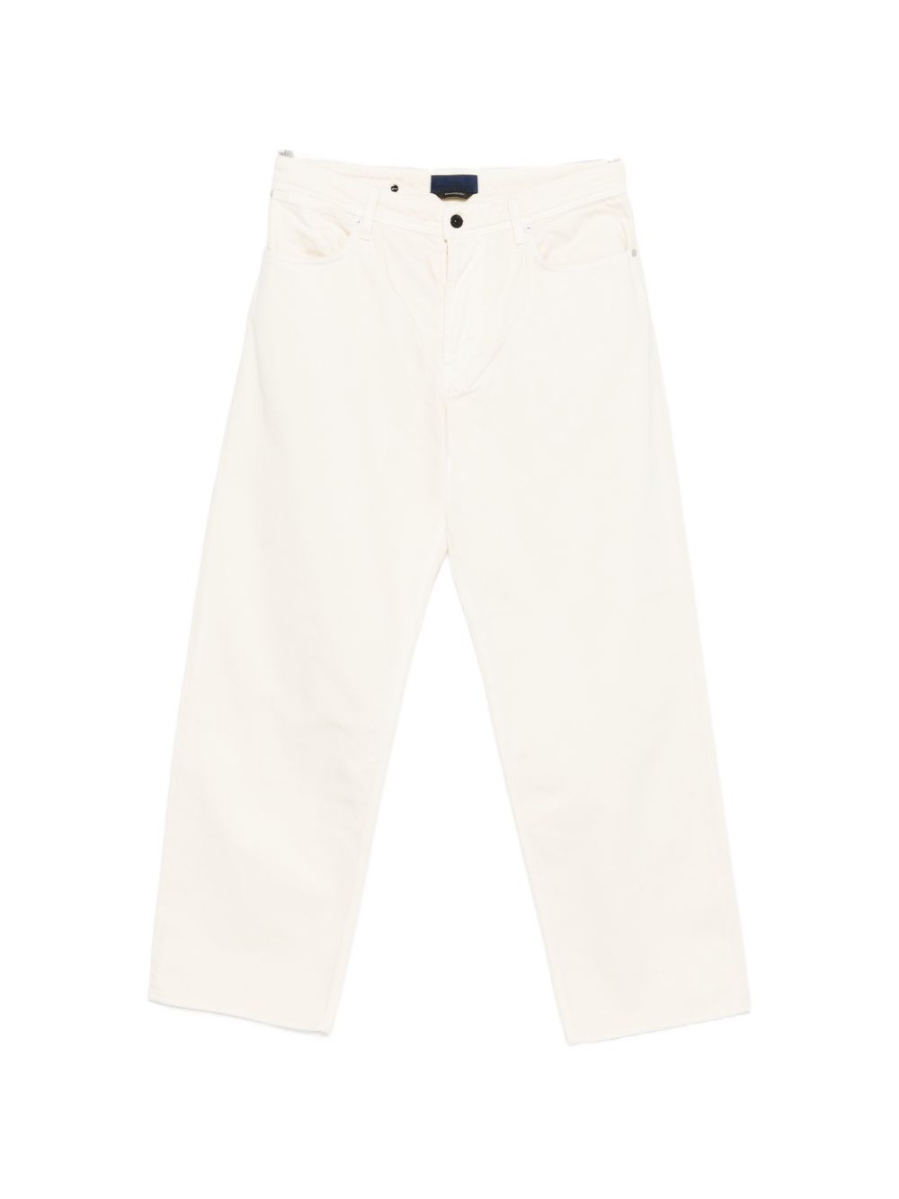 Stone Island Denim Research Loose Fit Katoenen Jeans Ivory Jeans Stone Island